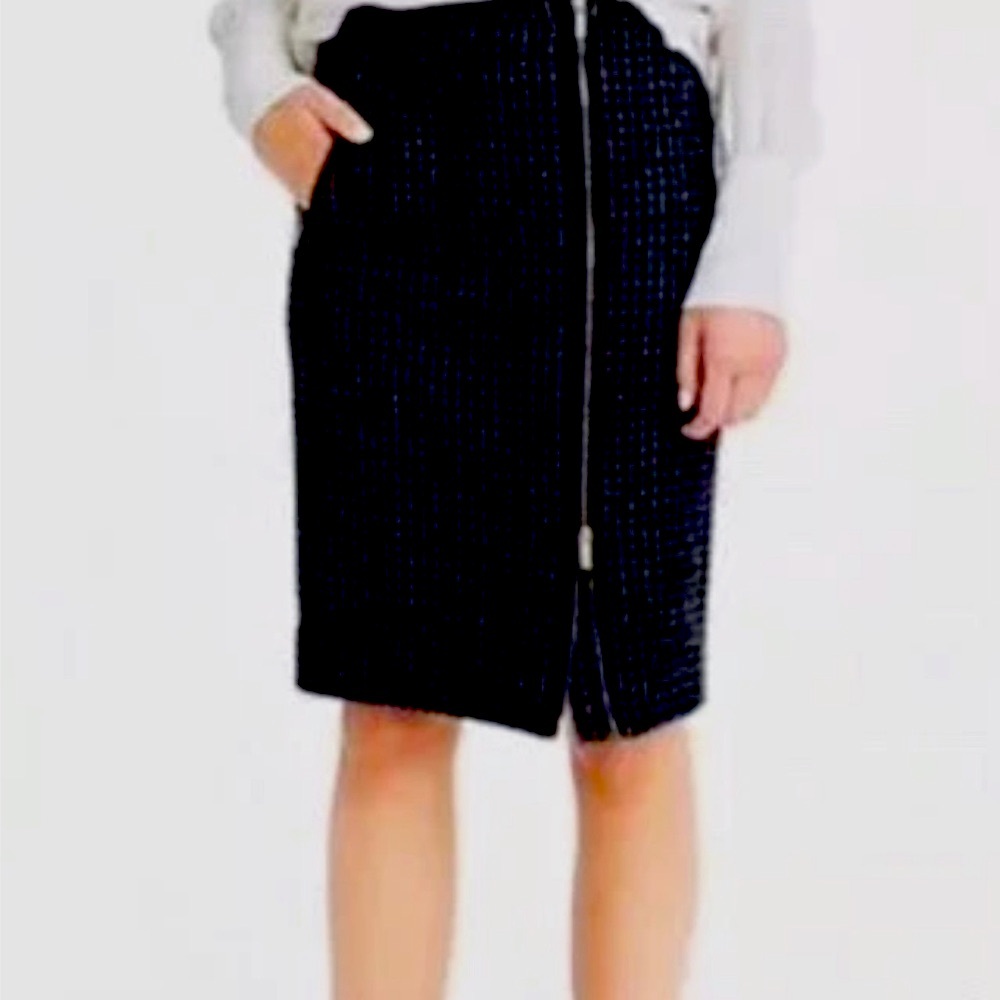 J Crew Wool Gray Zippered Women's Skirt